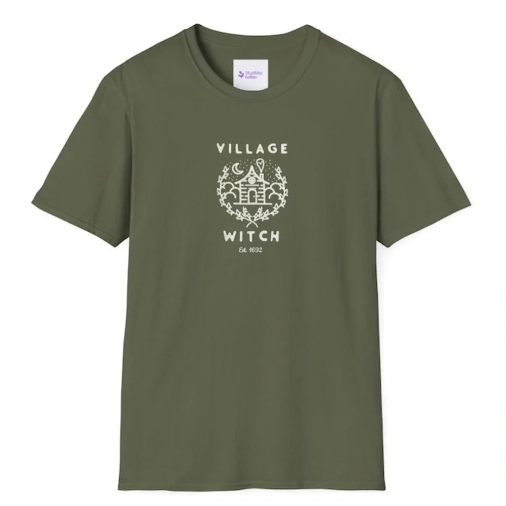 Village Witch Salem 1692 Halloween Unisex Softstyle T-Shirt Brand New Size Small - Picture 4 of 10